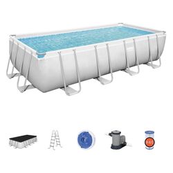 Piscina cu cadru Bestway Power Steel Rectangular 56670 (Grey) Thumb