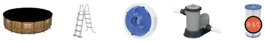 Каркасный бассейн Bestway Power Steel Vista 56725 4.88x1.22m (Brown)