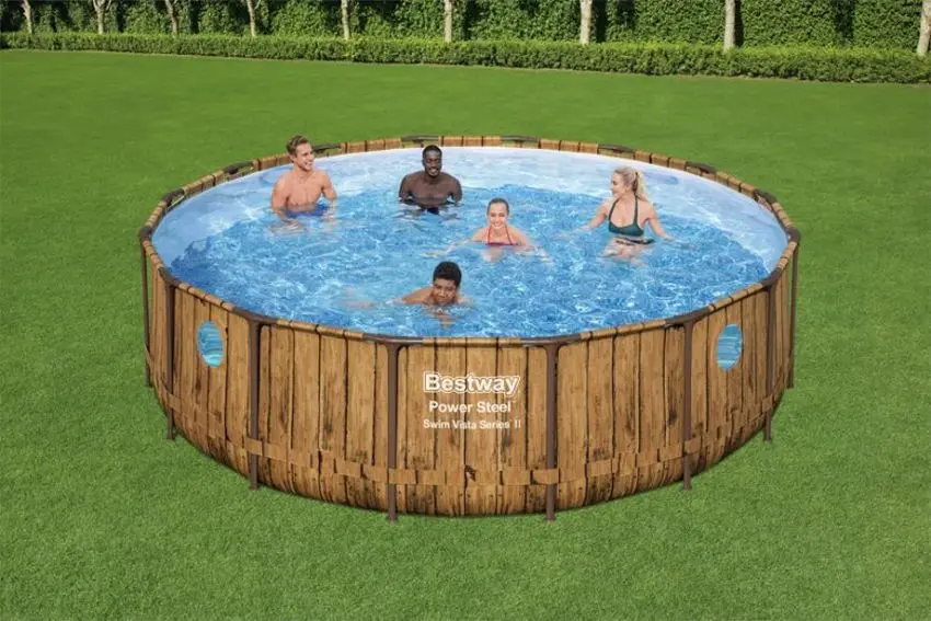 Каркасный бассейн Bestway Power Steel Vista 56725 4.88x1.22m (Brown)