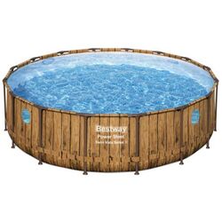Piscina cu cadru Bestway Power Steel Vista 56725 4.88x1.22m (Brown)