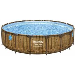 Piscina cu cadru Bestway Power Steel Vista 56977 5.49x1.22m (Brown)