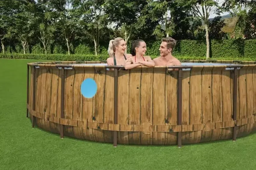 Каркасный бассейн Bestway Power Steel Vista 56977 5.49x1.22m (Brown)