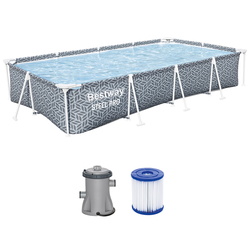 Каркасный бассейн Bestway Steel Pro 561FV Set (Grey)