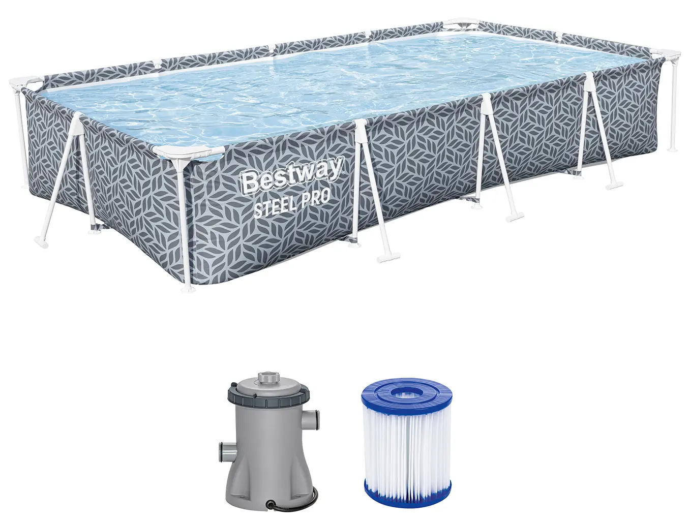 Каркасный бассейн Bestway Steel Pro 561FV Set (Grey)