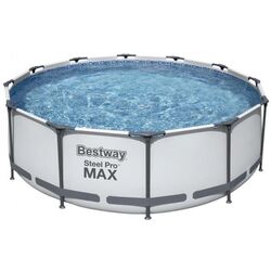 Piscina cu cadru Bestway Steel Pro Max 56418 (White/Grey)