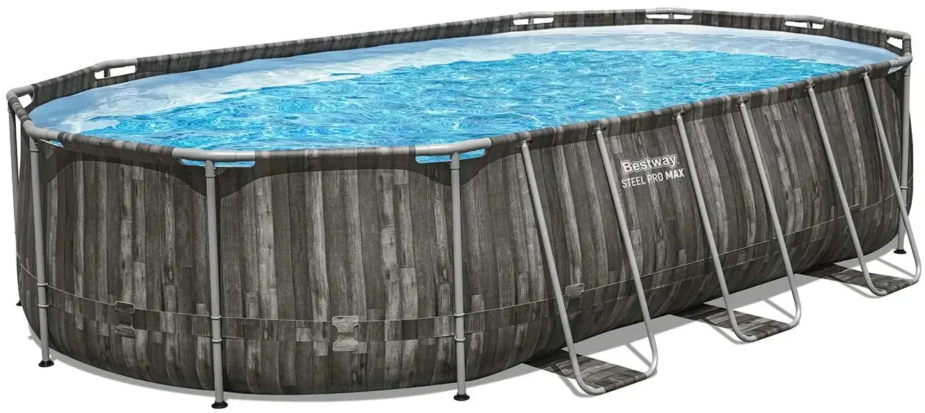 Каркасный бассейн Bestway Steel Pro Max 5611R-17W1 (Grey/Blue)