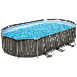 Каркасный бассейн Bestway Steel Pro Max 5611R-M (Grey/Blue)