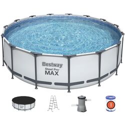 Каркасный бассейн Bestway Steel Pro Max 5612X BW (Grey) Thumb