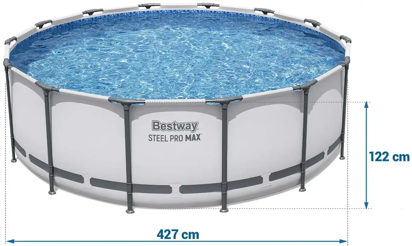 Каркасный бассейн Bestway Steel Pro Max 5612X (White/Blue) - 2