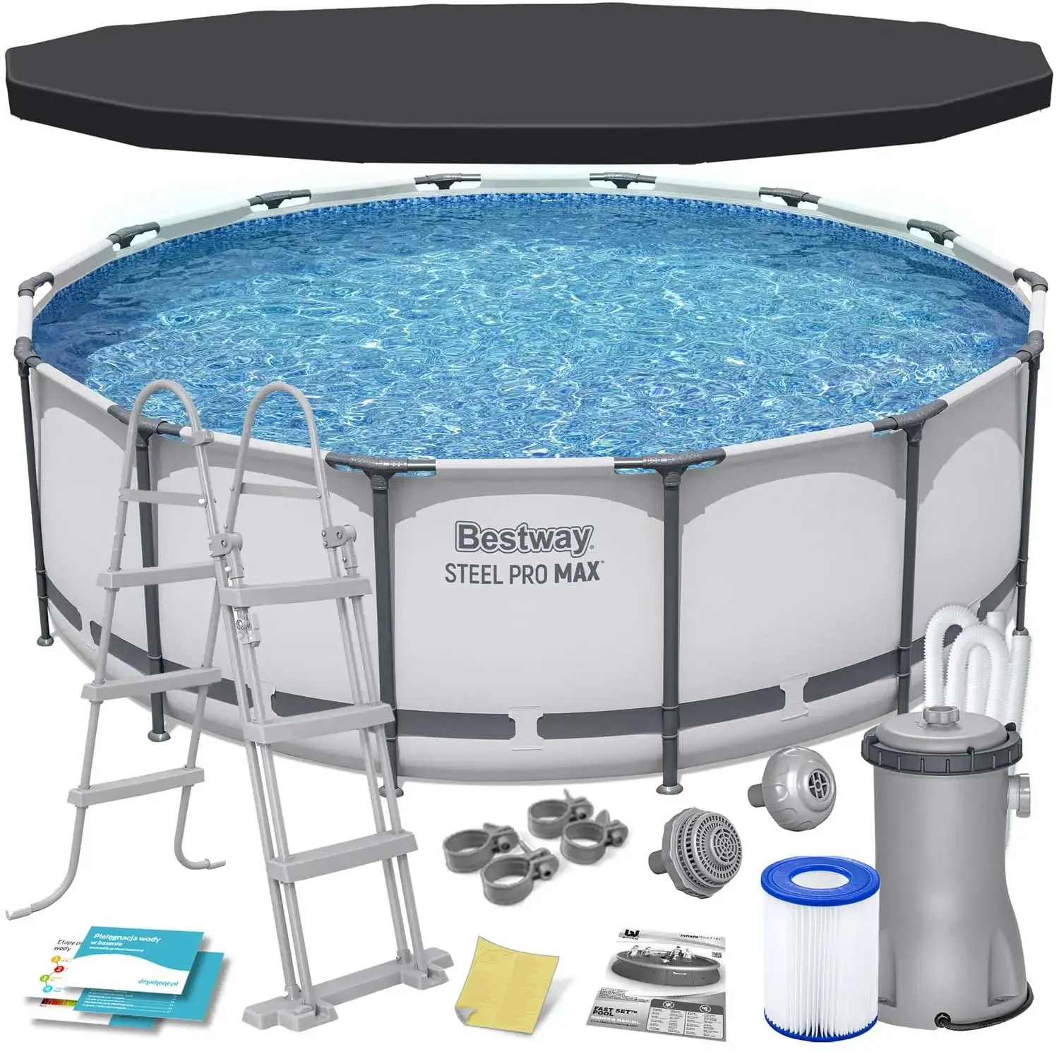 Каркасный бассейн Bestway Steel Pro Max 5612X (White/Blue) - 3