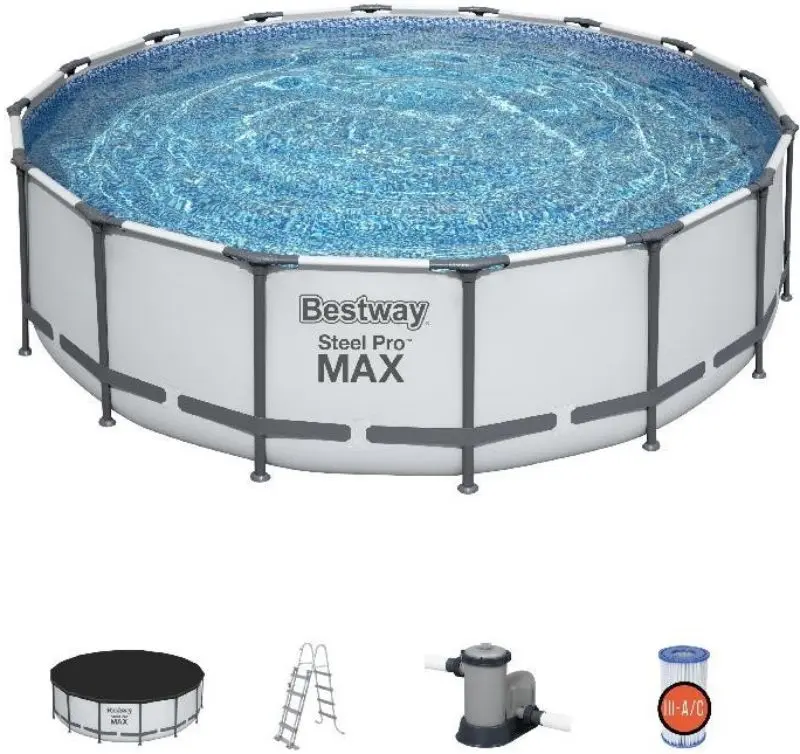 Каркасный бассейн Bestway Steel Pro MAX 5612Z (Grey)