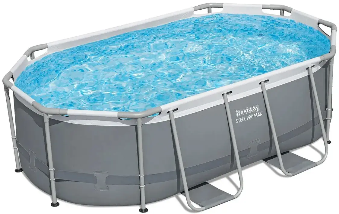 Каркасный бассейн Bestway Steel Pro Max 5614A-16w1 (Grey/Blue) - 2