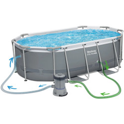 Каркасный бассейн Bestway Steel Pro Max 5614A-16w1 (Grey/Blue) Thumb