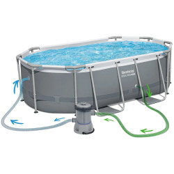 Каркасный бассейн Bestway Steel Pro Max 5614A-M (Grey/Blue) Thumb