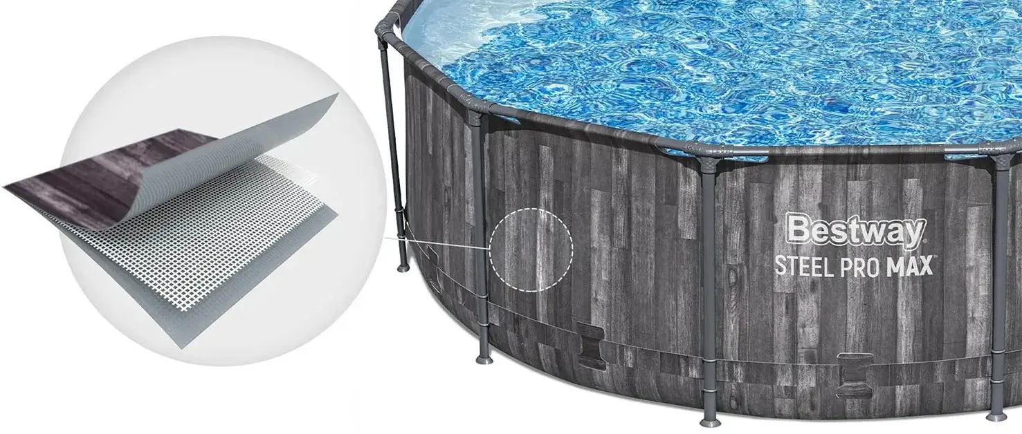 Каркасный бассейн Bestway Steel Pro Max 5614X-17W1 (Grey/Blue) - 7