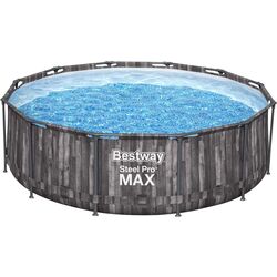 Piscina cu cadru Bestway Steel Pro Max 5614X BW (Dark Grey)