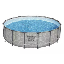 Piscina cu cadru Bestway Steel Pro Max 5619EBW (Grey)