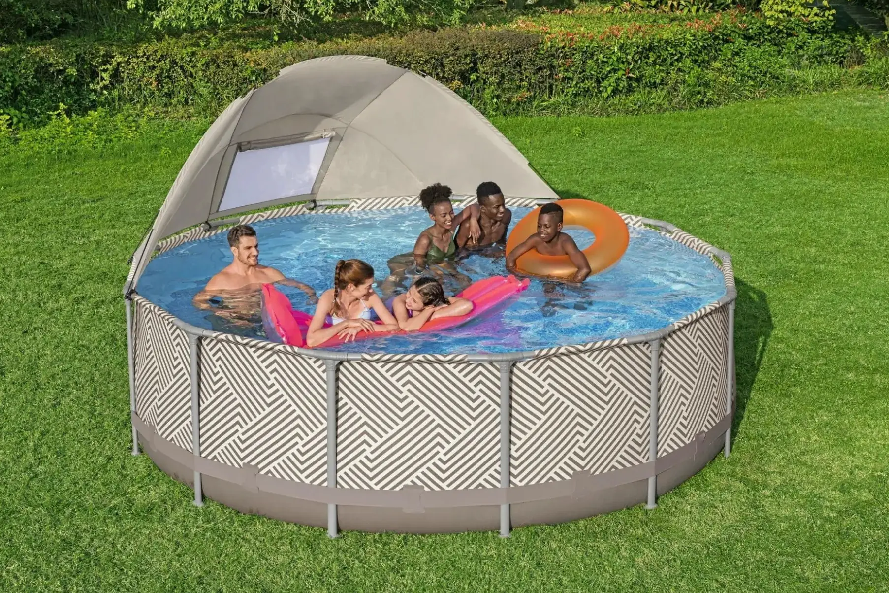 Piscina cu cadru Bestway Steel Pro Max 561FYBW (Beige/Blue) - 2