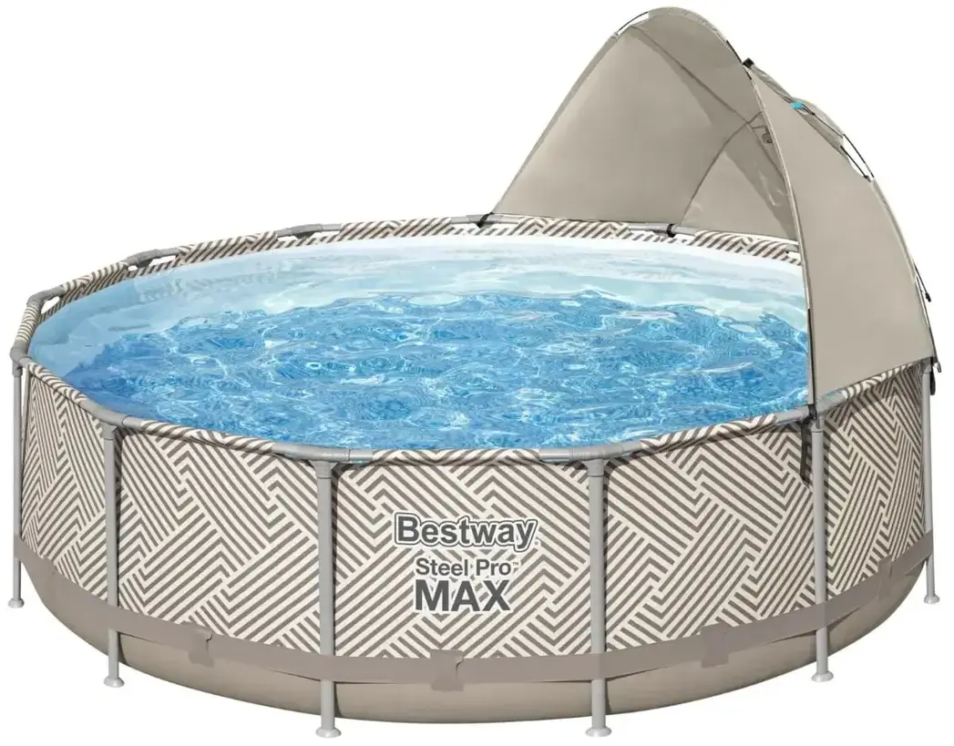 Piscina cu cadru Bestway Steel Pro Max 561FYBW (Beige/Blue)