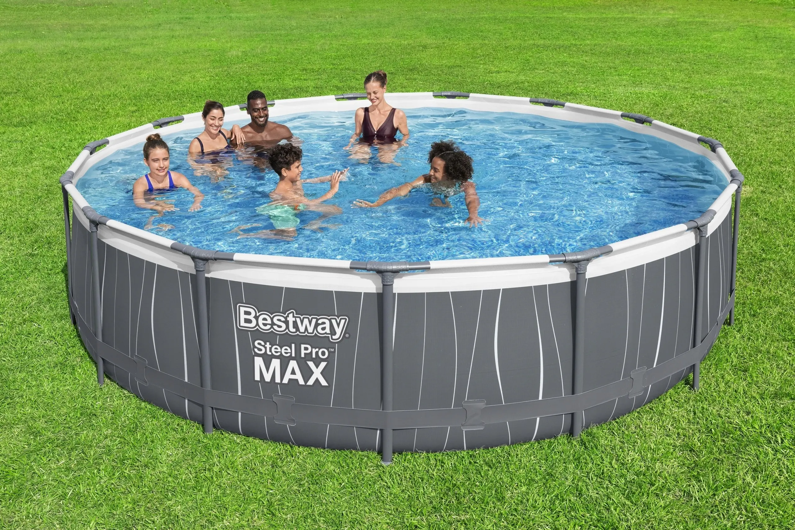Piscina cu cadru Bestway Steel Pro Max 561GDBW (Grey/Blue) - 3