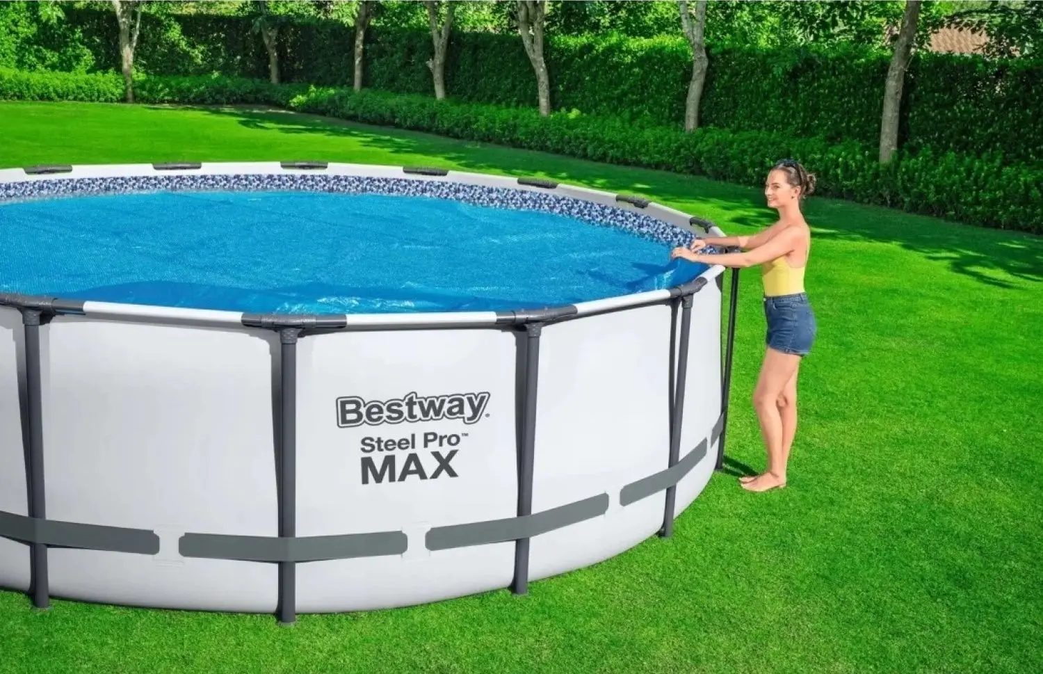 Piscina cu cadru Bestway Steel Pro Max 56260 (Grey)