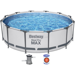 Piscina cu cadru Bestway Steel Pro Max 56260BW (Grey)