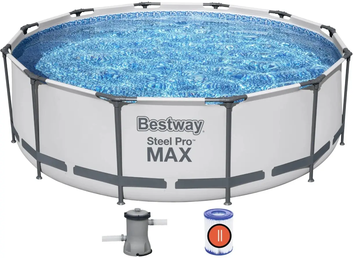 Каркасный бассейн Bestway Steel Pro Max  56260BW (Grey)