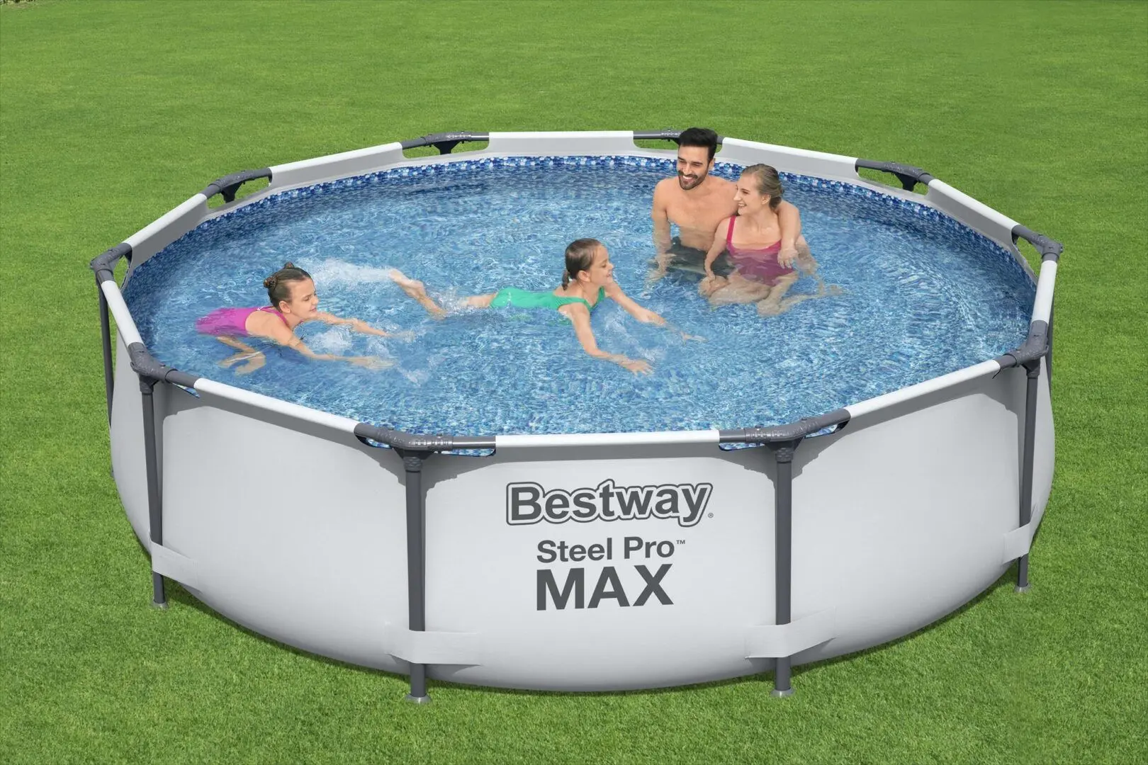 Каркасный бассейн Bestway Steel Pro MAX 56408 (Grey)