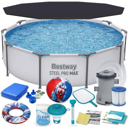 Каркасный бассейн Bestway Steel Pro Max 56408 (White/Blue) Thumb