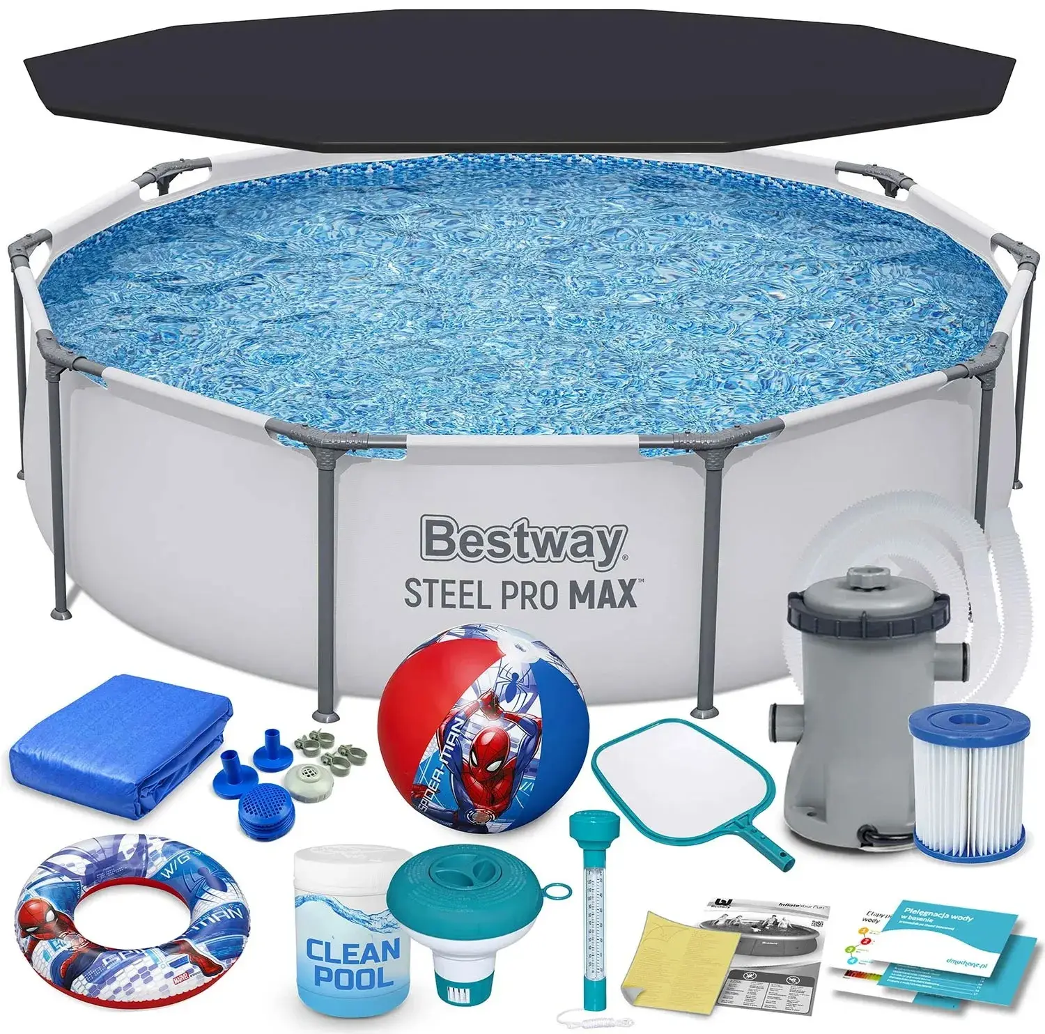 Каркасный бассейн Bestway Steel Pro Max 56408 (White/Blue) - 2