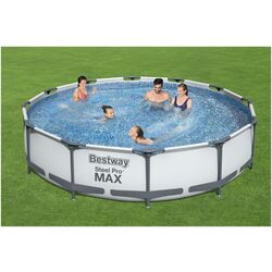 Каркасный бассейн Bestway Steel Pro Max 56416 (Grey) Thumb