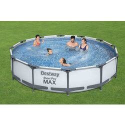 Piscina cu cadru Bestway Steel Pro Max 56416 BW (Grey) Thumb