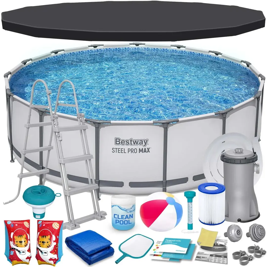 Каркасный бассейн Bestway Steel Pro Max 56438-17W1 (White/Blue)