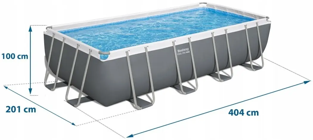Piscina cu cadru Bestway Steel Pro Max 56442BW (Grey/Blue) - 2