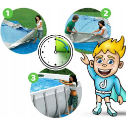 Piscina cu cadru Bestway Steel Pro Max 56442BW (Grey/Blue) Thumb