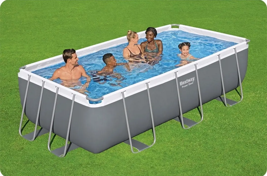 Piscina cu cadru Bestway Steel Pro Max 56442BW (Grey/Blue) - 7