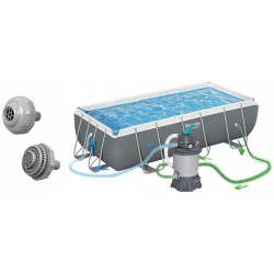 Piscina cu cadru Bestway Steel Pro Max 56442BW (Grey/Blue) Thumb