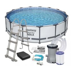 Каркасный бассейн Bestway Steel Pro Max 56488 (Grey) Thumb