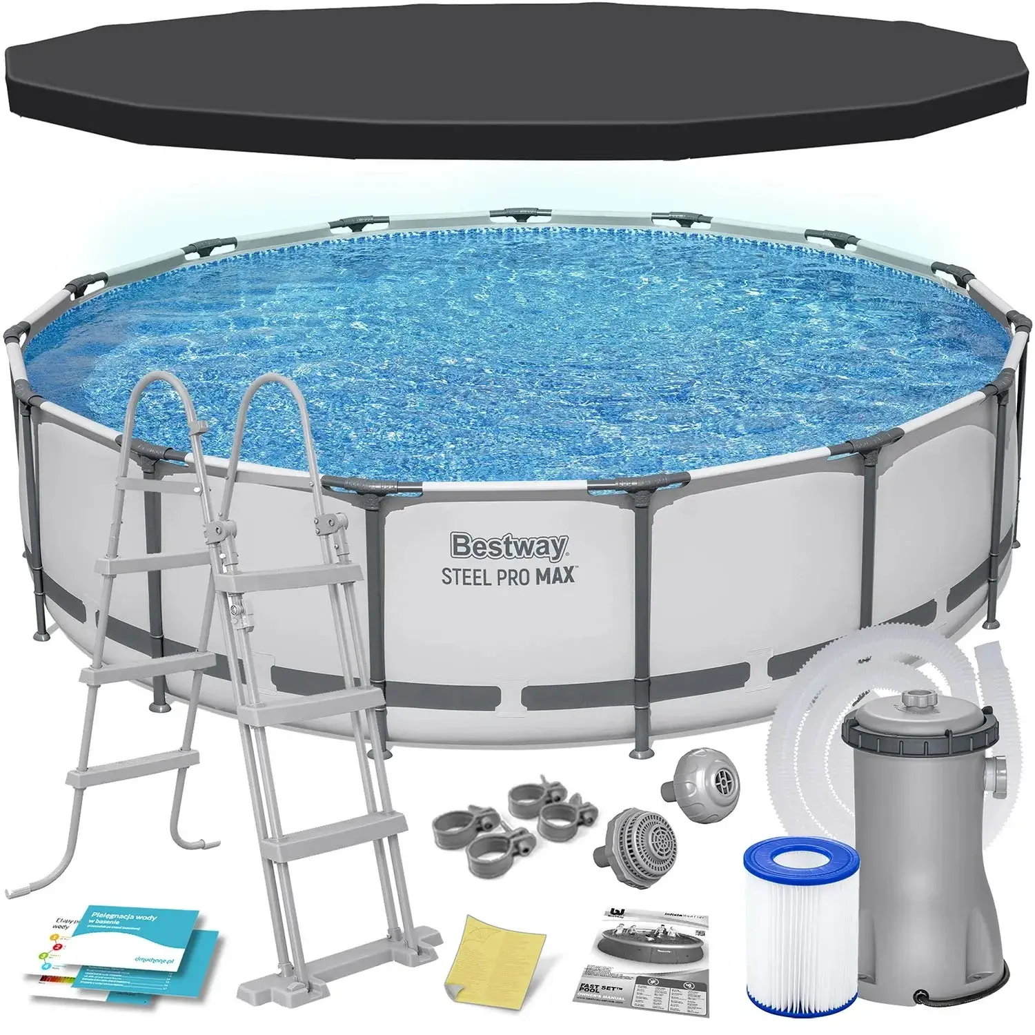 Каркасный бассейн Bestway Steel Pro Max 56488 (White/Blue) - 2