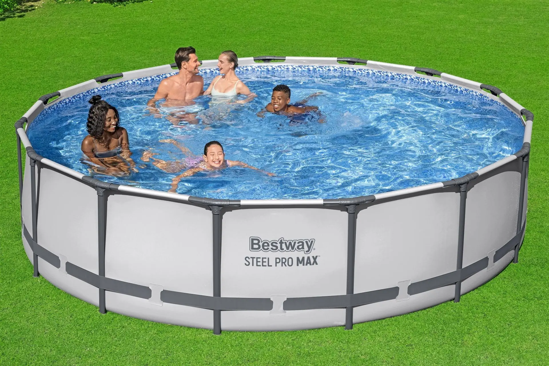 Каркасный бассейн Bestway Steel Pro Max 56488BW (Grey)