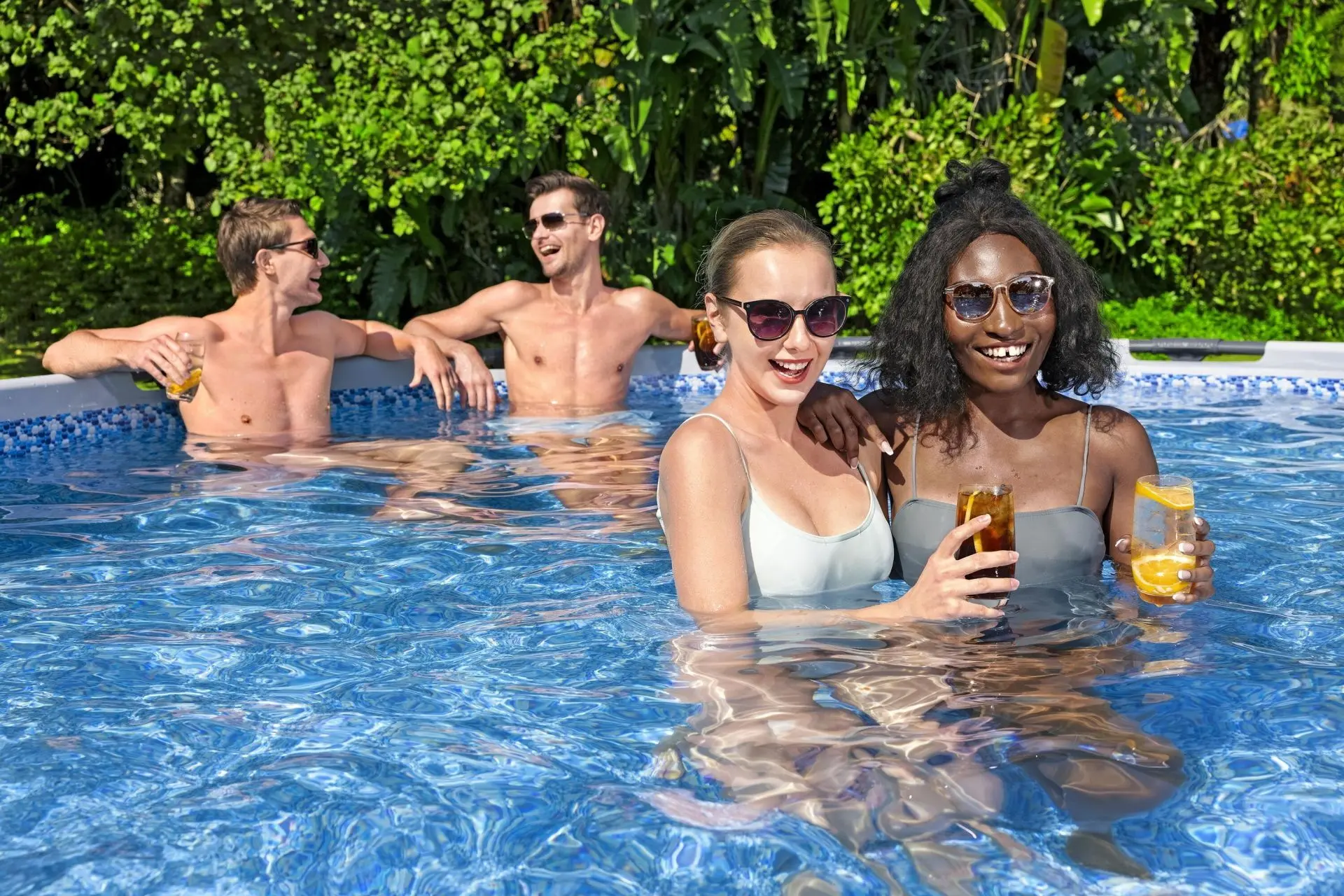 Каркасный бассейн Bestway Steel Pro Max 56488BW (Grey)