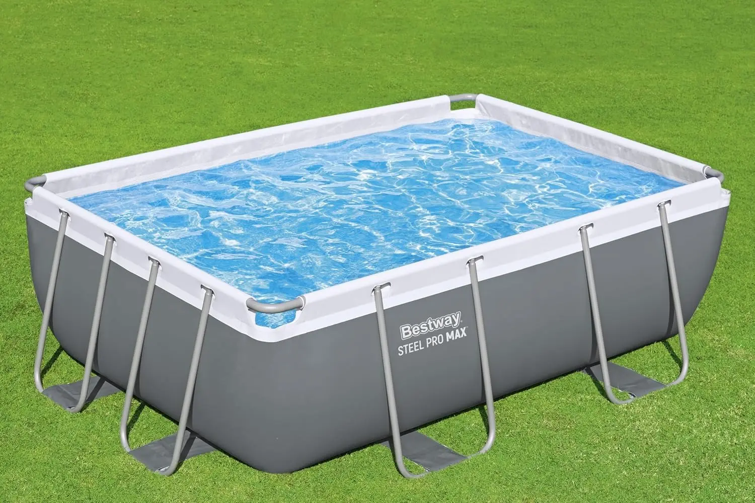Piscina cu cadru Bestway Steel Pro Max 56629BW (Grey/Blue) - 2