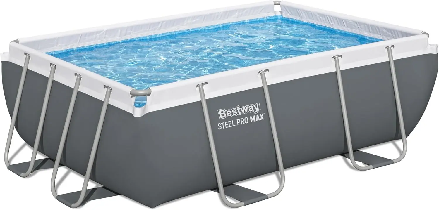 Piscina cu cadru Bestway Steel Pro Max 56629BW (Grey/Blue)