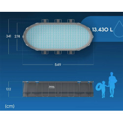 Piscina cu cadru Bestway Steel Pro Max 56710-17W1 (Grey/Blue) Thumb