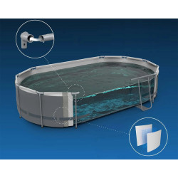 Piscina cu cadru Bestway Steel Pro Max 56710-17W1 (Grey/Blue) Thumb