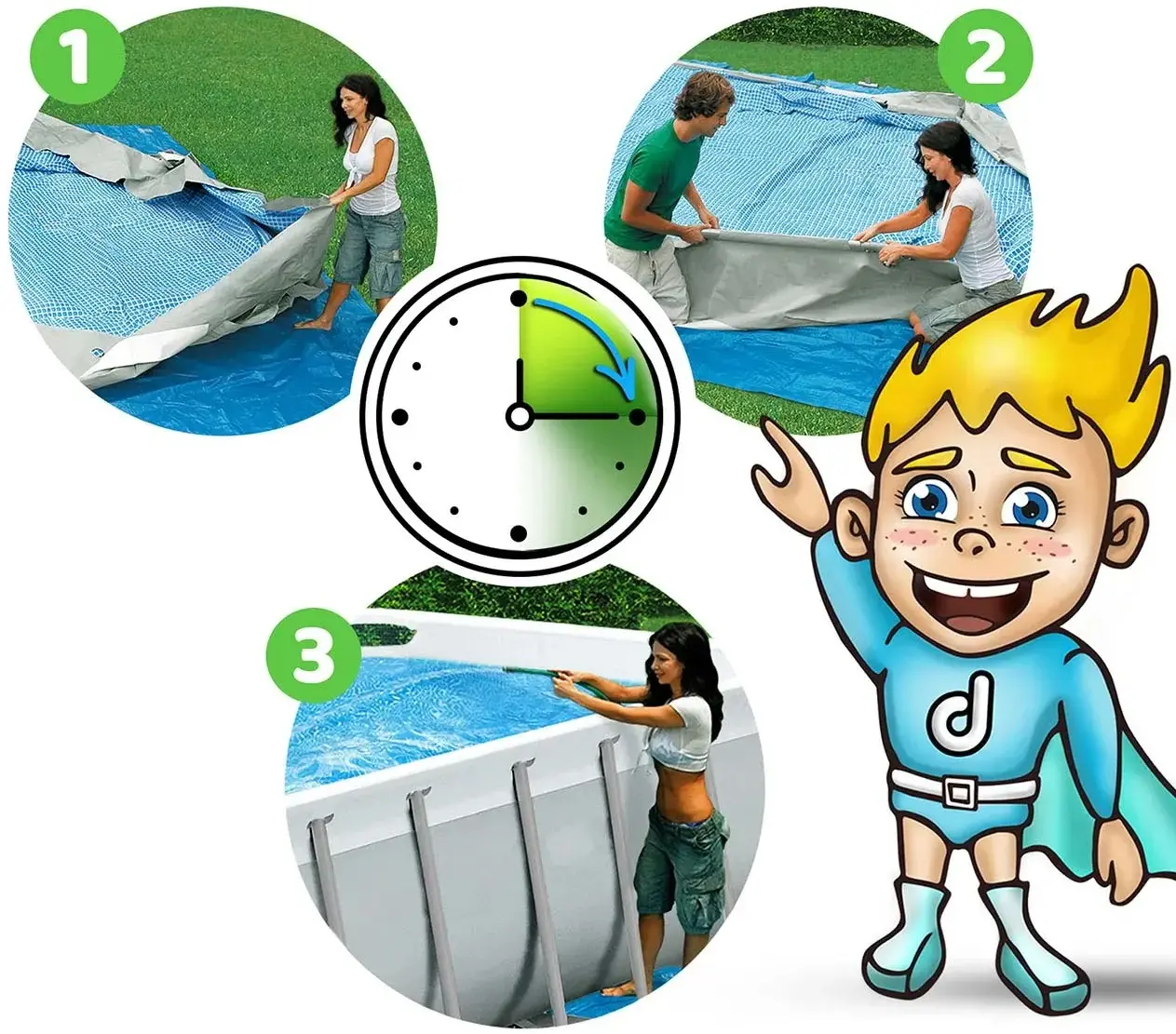 Piscina cu cadru Bestway Steel Pro Max 56710-17W1 (Grey/Blue) - 8