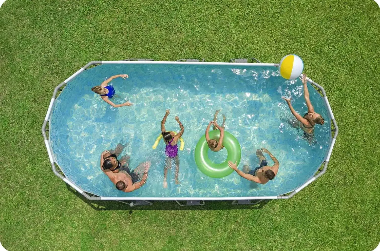 Piscina cu cadru Bestway Steel Pro Max 56710-17W1 (Grey/Blue) - 10