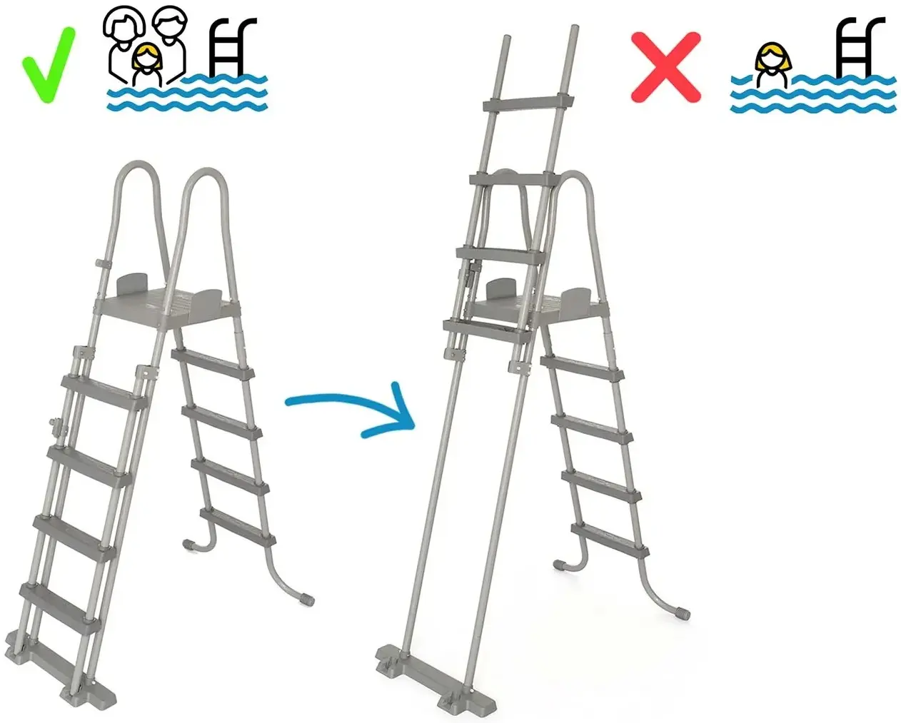Каркасный бассейн Bestway Steel Pro Max 56946 (Grey/Blue) - 8