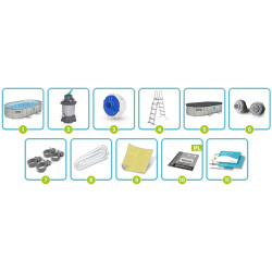 Каркасный бассейн Bestway Steel Pro Max 56946 (Grey/Blue) Thumb