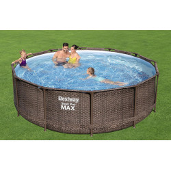 Каркасный бассейн Bestway Steel Pro Max Rotang 56709BW (Brown) Thumb